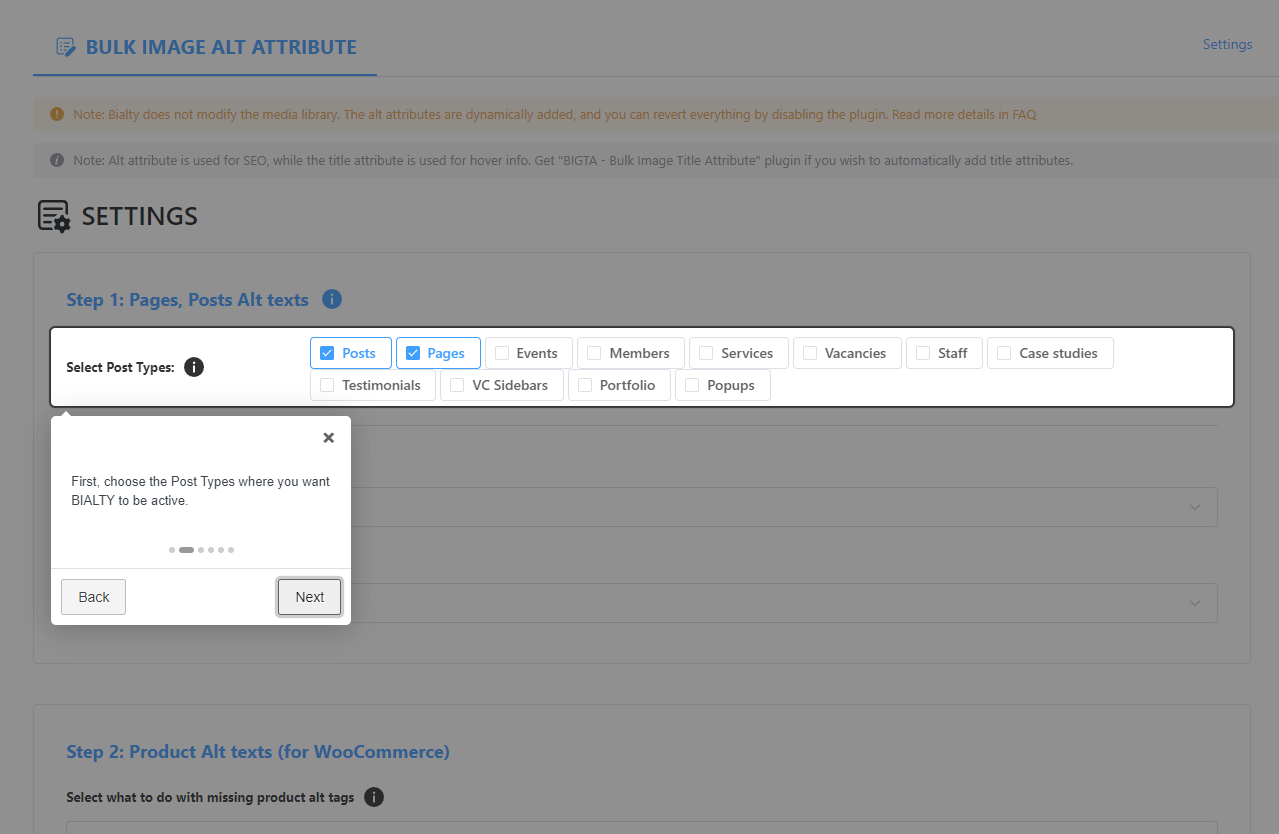 Bialty onboarding tour